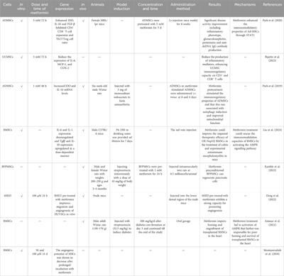 Metformin-mediated effects on mesenchymal stem cells and mechanisms: proliferation, differentiation and aging